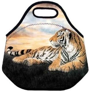 uniquepig Tiger Neoprene Lunch Bags Insulated Back to School Picnic Lunch Tote Bag Lunch Box for Kids,for Women,for Boys,for Girls