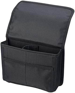 EXEASEIKOSANGYO Japan EH-168 Automotive Car Sedan Truck Van SUV Seat Side Under Partition Cargo Storage Armrest Pocket Organizer Cup Drink Smartphone Holder Black
