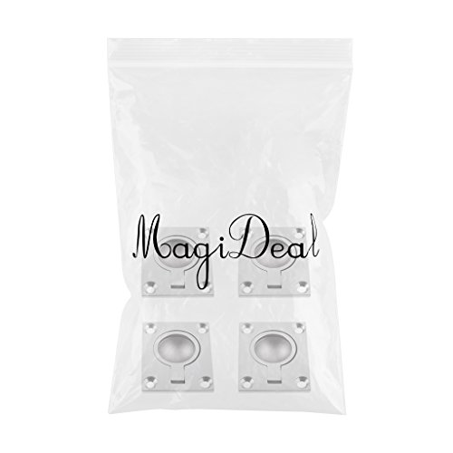 image for MagiDeal 4 Pieces 316 Marine Grade Stainless Steel Flush Lifting Handl