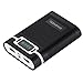 HAWEEL 4 x 18650 Charger Box, Portable Power Bank and Battery Charger Box with 2 USB Port and Power Display for iPhone iPad Samsung LG Sony HTC PSP Camera etc, Battery Not Included(Black)