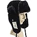mysuntown Heavyweight Winter Trooper Trapper Hat Ushanka Russian Hat with Mini Pocket(Black Color)