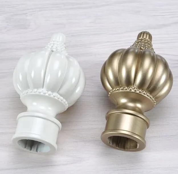 Window Treatment Hardware - ToLife Replacement Finials for 1 Inch Curtain rods, Screw Rod Finials