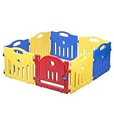 Adjustable Baby Playpen 8 Panel Playard Kids PlaySafe Activity Center w/Lock