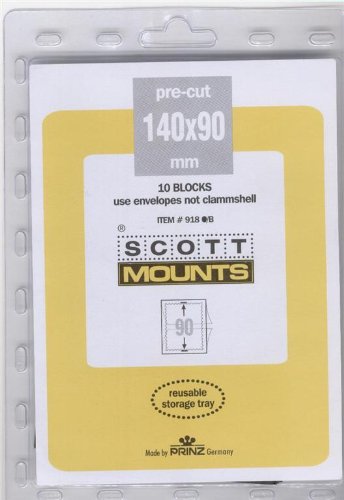 Scott or Prinz 140X90 BLACK Stamp Mounts SCOTT # 918B