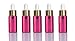 10 Pink Sets Assorted 5ml UV Coated Glass Dropper Bottles Grand Parfums Refillable Medicine Dropper Bottles with Gold Caps and White Bulb Glass Pipette for Essential Oil, Serums,