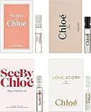 Lot of 4 Roses De Chloe, See By Chloe, L'eau De Chloe EDP Spray Sample Vial .04 Oz Each