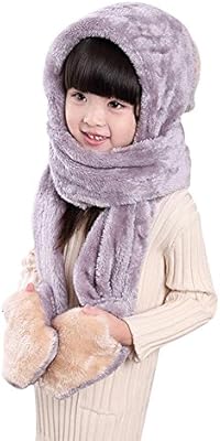 children's hat and scarf in one