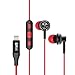 iDARS Lightning Headphone Earbud Earphone Apple MFi Certified in-Ear Wired Headsets with Mic and Remote for iPhone X/XS/XS Max/XR/ 8/ 8Plus/ 7/ 7Plus, iPad Pro/Air/Mini, iPod (Red)