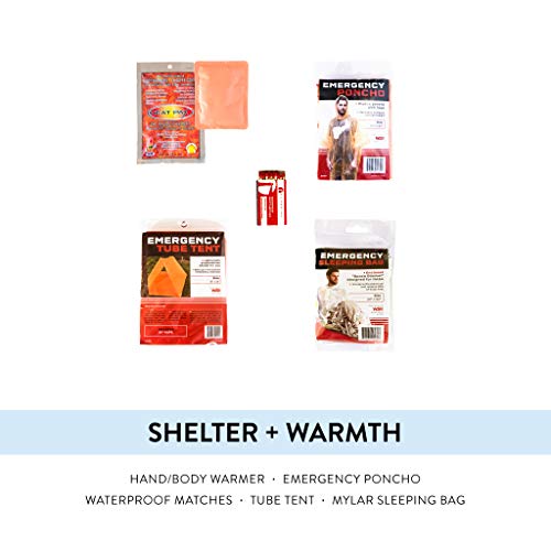Complete Earthquake Bag - Emergency kit for earthquakes, hurricanes, floods + other disasters (1 person, 3 days)