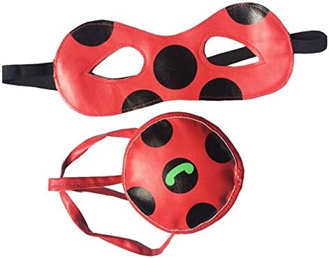 Yangxiao Girl Red Jumpsuit Ladybird Lady Bug Cosplay Costume (One Size, Eye Mask And Bag)