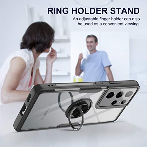 OJBK Designed for Samsung Galaxy S21 Ultra Case with Ring, [ArmorLevel