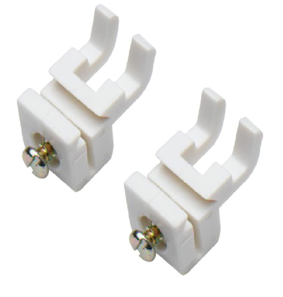 Merriway BH03866 (2 Pcs) Curtain Rail Track Stop Ends for Swish Solo Glide Track White - Pack of 2 Pieces