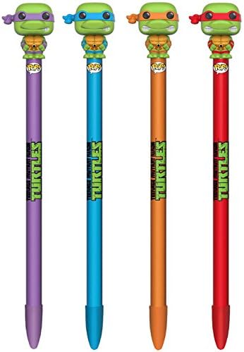 Funko Collectible Pen with Topper - Teenage Mutant Ninja Turtles - SET OF 4 (Raphael, Donatello, Leonardo &amp; Michaelangelo)