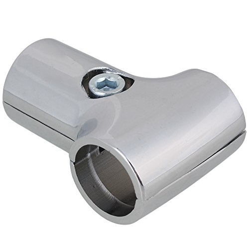 Silver Tee Connector Pipe Fitting Connector for 25mm Pipe Shelf Storage Rack