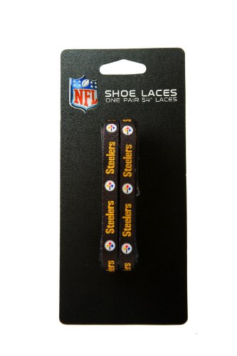 NFL Pittsburgh Steelers Black 54-Inch LaceUps Shoe Laces