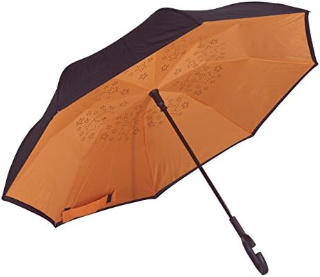AZK Inverted Double Layer Windproof Reverse Folding Umbrella