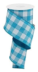 Plaid Check Wired Edge Ribbon - 10 Yards