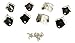 8pcs. Square Nickel-plated Heavy-duty Box Corners