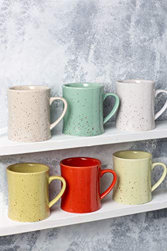 image for Comfify Ceramic Vintage Coffee Mugs - Set of 6 Multicolored Coffee Cup