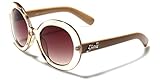 Giselle Retro 80s Round Frame Women's Fashion Sunglasses