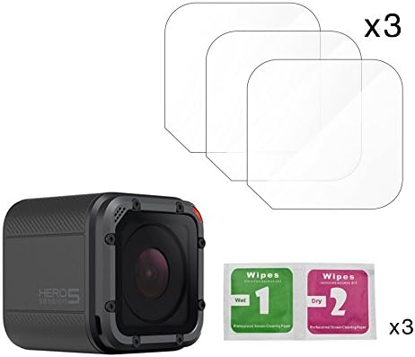 3 Pcs Scratch-resistant Tempered Glass Screen Protector Lens Film Accessory Kit For GoPro Hero 4 Hero 5 session