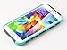 ULAK Galaxy S5 Case, S5 Case, Dual Layer Slim Hybrid Knox Amor Protective Case Cover for Samsung Galaxy S5 SV i9600 Plastic Hard Shell and Flexible TPU -Mint/Gray