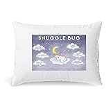 SnuggleBug Toddler Pillow Top Quality & Thread count for Best Naps & Sleep Every Time with Kids Neck Support,Chiropractor Pediatrician Recommended Hypoallergenic Cotton USA MADE