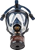 Induschoice Organic Vapor Full Face Respirator Mask Gas Mask Paint Pesticide Chemical Formaldehyde Anti Virus Respiratory Protection(Respirator +1 LDG3 Canister)