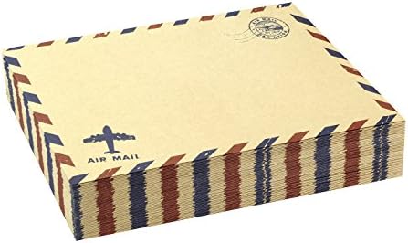 BeeChamp Self-Sealing A7 Vintage Party Wedding Invitation Airmail Envelopes for 5x7 Cards (Brown Kraft, 50 pack)