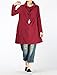 Mordenmiss Women's New Cowl Neck Long Sleeve Tunics Tops M Red