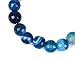 Antiquity Sian Art 3/8'' Agate Multicoloured Bead Stretch Charm Jewelry Bracelet Bangle (Blue) 7