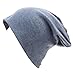 Century Star Cotton Slouchy Beanie Hat Stretch Hip-Hop Warm Skull Caps Unisex Baggy Lightweight Beanie for Women 01 Denim One Size