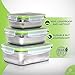 LILYS KITCHEN Set of 3 Stainless Steel Food Containers with Lifetime Leakproof Lids - Food Storage Box, Reusable, Great for Outdoor