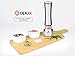 OPUX Electric Salt and Pepper Grinder Set | Battery Operated Pepper Mill with LED Light, Automatic Stainless Steel Salt Shaker, Adjustable Grind Coarseness | Curved Design