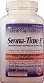 Senna-Time S Generic for Senokot S Natural Vegetable Laxative Senna 8.6 Mg Plus Stool Softener 1000 Tablets per Bottle Pack Of 4 Bottles