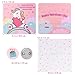 Amosfun 24PCS Valentines Day Unicorn Greeting Cards Valentine Card Kit with 24PCS Envelopes and 24PCS Tin Badges