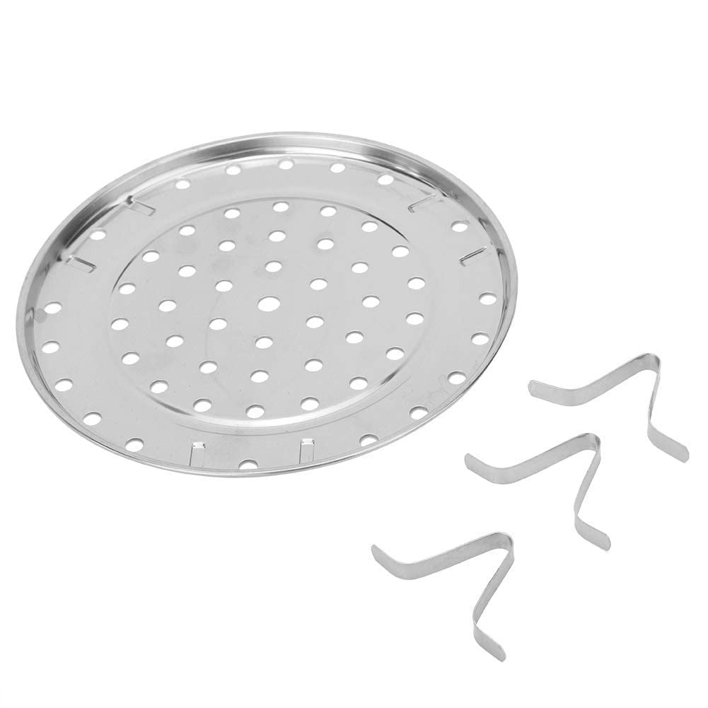 Multi Functional Stainless Steel Large Diameter Round Steam Holder Tray Shelf for Home Kitchen Cooking Pressure Cooker Accessories Cookware Basket(26cm)