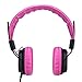 Kids Headphones with Microphone - Noot Products H4 Pink Wired On-Ear Headset for Girls Children Toddlers School Compatible with iPhone, iPad, iPod, Samsung, HTC, LG and all 3.5mm Devices