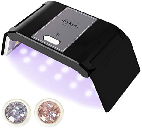mykym UV Light, LED Light, Nail Dryer, Resin Light, Curing Light, 36W, Foldable, Compact, Gel Nails, Resin Craft (Black)