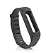 Cute Silicone Replacement Wristband Bracelet/Accessory Band with Safety Clasp for Fitbit One Wireless Activity Plus Sleep Tracker (Black)