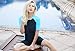Swimsuit for Lady Belloo Short-sleeve Surfing Suit Sun Protection, Lightblue, Small
