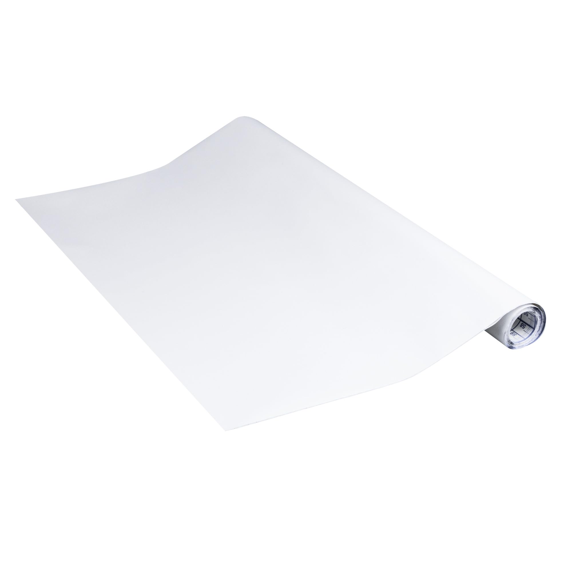 Venilia 54321, White Uni Matt Adhesive, Adhesive Sheet, Furniture Sheet, self-adhesive, 90 x 210 cm, 160µm (Thickness: 0.16 mm)