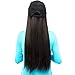 21″ Baseball Cap With Synthetic Hair Extensions Long Straight Hairpiece Wig with Adjustable Black Baseball Hat with Hairthumb 4