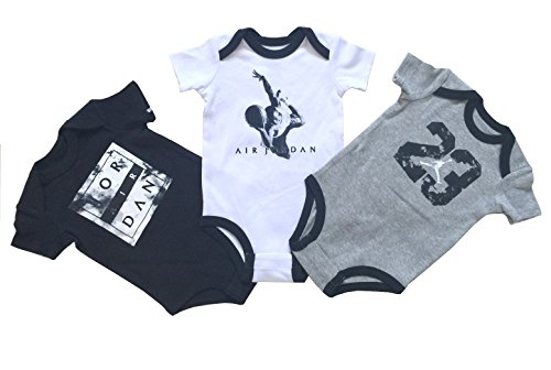 Nike Jordan Infant New Born Baby Bodysuit 3 Pcs Layette Set (3/6 M)