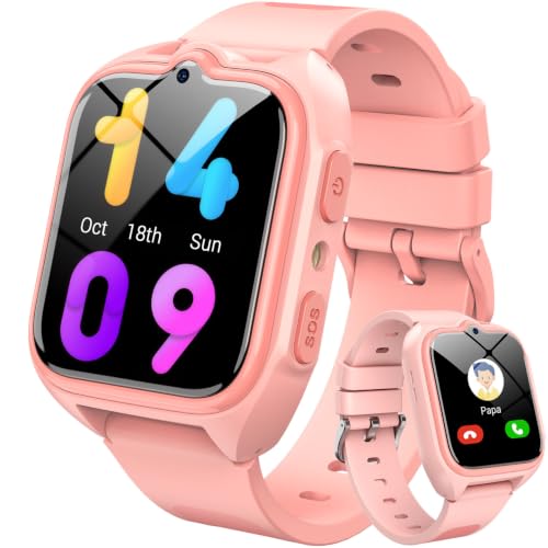 Blackview Children's Smart Watch, GPS, Can Insert SIM Card, Watch with 4G Video Calls, SOS Emergency Call, Phone Call, Voice Chat, SMS, School Mode, Pedometer, Children's Watch for Girls and Boys