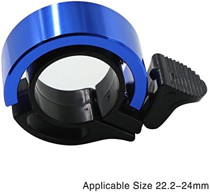 SWman Bike Bell, Universal Aluminium Bicycle Bell, Invisible Bike Horns- Clamp Ring Invisible Seemless Simple, Cycling Mountain Bike Horn Spring Loud Warning safety Bike Accessories (Blue)