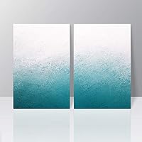2 Panel Canvas Wall Art Watercolor Painting Canvas Prints Home Artwork Decoration for Living Room,Bedroom - 16