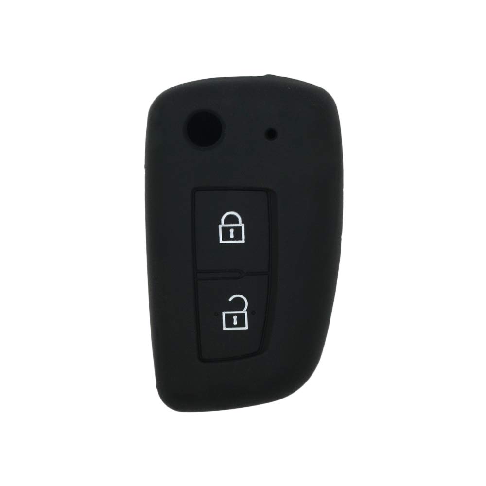 BROVACS Silicone Cover Protector Case Holder Skin Jacket Compatible with NISSAN 2 Button Remote Flip Key Fob CV9503 Black