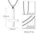 Dreamstone Stainless Steel Upside Down Cross Necklace for Men,Inverted Pendant with Chain,24