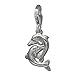 SilberDream Charm two dolphins 925 Sterling Silver Pendant Lobster Clasp FC729I
